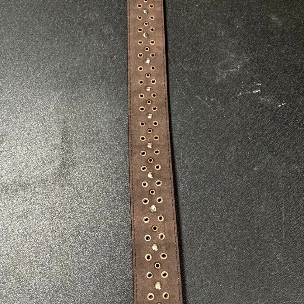 Nocona Womens Brown Western Belt Medium Studded Turquoise‎ Floral Buckle